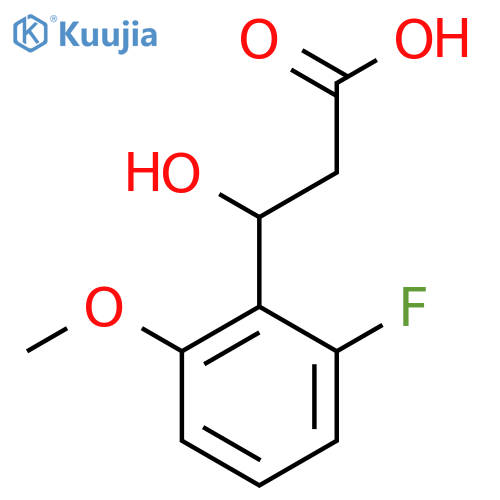 3-(2-fluoro-6-methoxyphenyl)-3-hydroxypropanoic acid structure