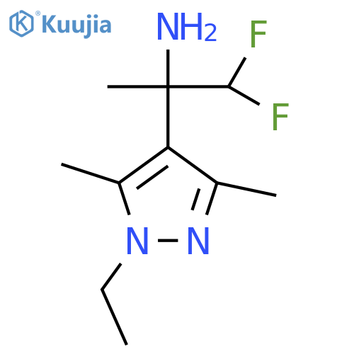 2-(1-ethyl-3,5-dimethyl-1H-pyrazol-4-yl)-1,1-difluoropropan-2-amine structure