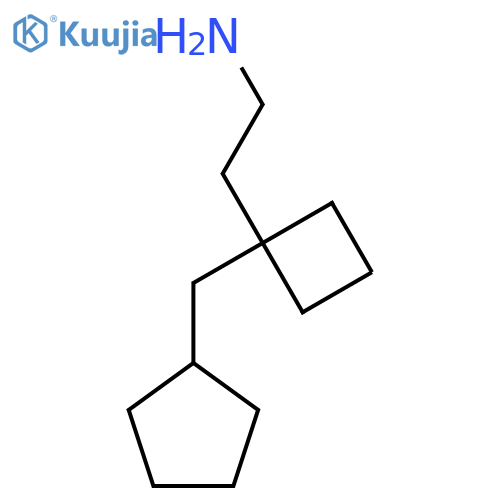 2-1-(cyclopentylmethyl)cyclobutylethan-1-amine structure