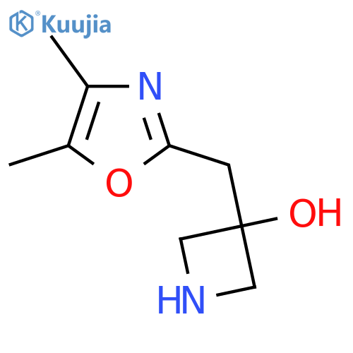 3-(dimethyl-1,3-oxazol-2-yl)methylazetidin-3-ol structure
