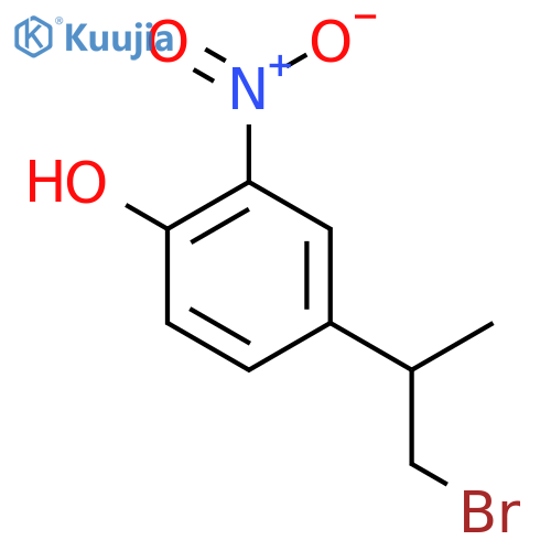 4-(1-bromopropan-2-yl)-2-nitrophenol structure