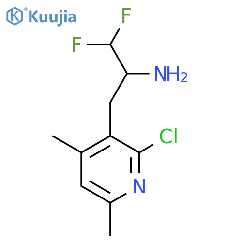 3-(2-Chloro-4,6-dimethylpyridin-3-yl)-1,1-difluoropropan-2-amine structure