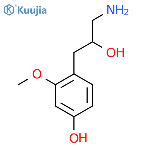 4-(3-amino-2-hydroxypropyl)-3-methoxyphenol structure