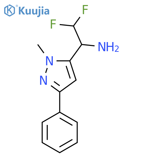 2,2-difluoro-1-(1-methyl-3-phenyl-1H-pyrazol-5-yl)ethan-1-amine structure