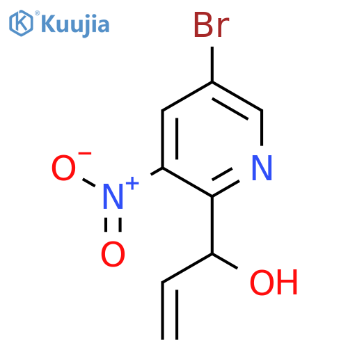1-(5-bromo-3-nitropyridin-2-yl)prop-2-en-1-ol structure