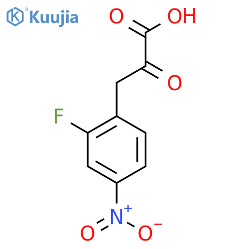 3-(2-fluoro-4-nitrophenyl)-2-oxopropanoic acid structure