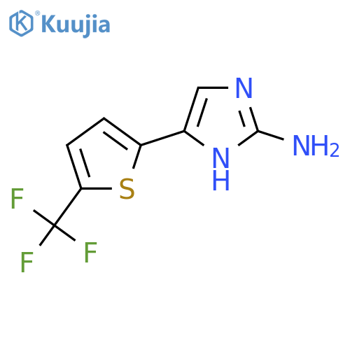 5-5-(trifluoromethyl)thiophen-2-yl-1H-imidazol-2-amine structure