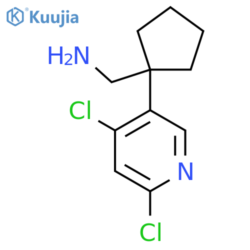 1-(4,6-dichloropyridin-3-yl)cyclopentylmethanamine structure