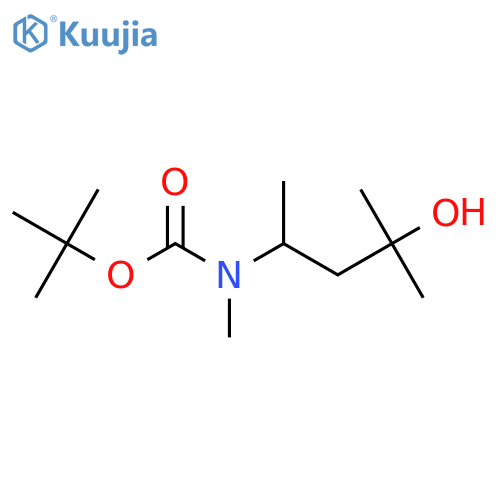 tert-butyl N-(4-hydroxy-4-methylpentan-2-yl)-N-methylcarbamate structure