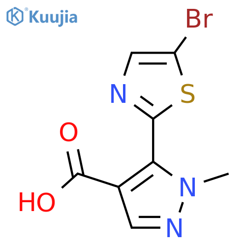 5-(5-bromo-1,3-thiazol-2-yl)-1-methyl-1H-pyrazole-4-carboxylic acid structure