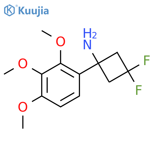 3,3-difluoro-1-(2,3,4-trimethoxyphenyl)cyclobutan-1-amine structure