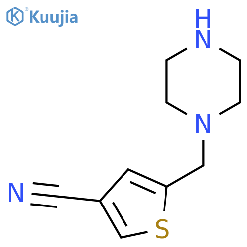 5-(piperazin-1-yl)methylthiophene-3-carbonitrile structure
