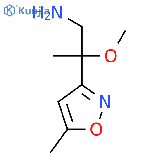 2-Methoxy-2-(5-methyl-1,2-oxazol-3-yl)propan-1-amine structure