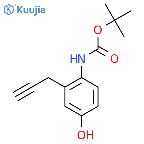 tert-butyl N-4-hydroxy-2-(prop-2-yn-1-yl)phenylcarbamate structure