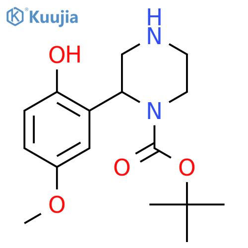 tert-butyl 2-(2-hydroxy-5-methoxyphenyl)piperazine-1-carboxylate structure