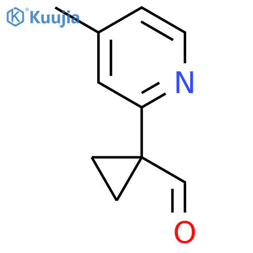 1-(4-methylpyridin-2-yl)cyclopropane-1-carbaldehyde structure