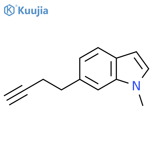 6-(but-3-yn-1-yl)-1-methyl-1H-indole structure