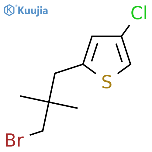 2-(3-Bromo-2,2-dimethylpropyl)-4-chlorothiophene structure