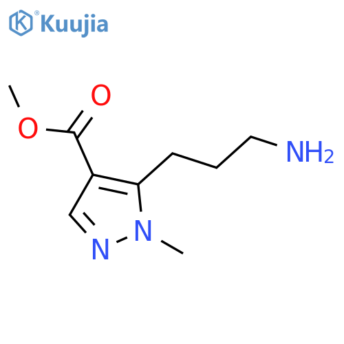 methyl 5-(3-aminopropyl)-1-methyl-1H-pyrazole-4-carboxylate structure