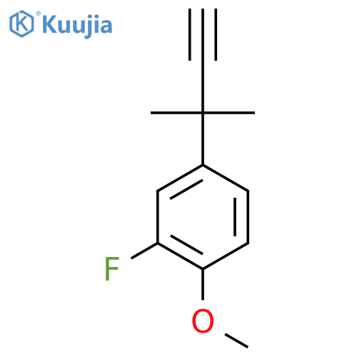 2-fluoro-1-methoxy-4-(2-methylbut-3-yn-2-yl)benzene structure