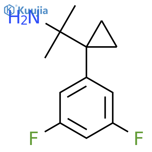 2-1-(3,5-difluorophenyl)cyclopropylpropan-2-amine structure