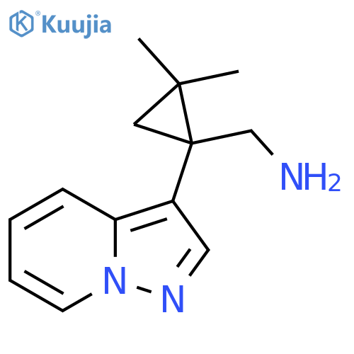 (2,2-dimethyl-1-{pyrazolo1,5-apyridin-3-yl}cyclopropyl)methanamine structure