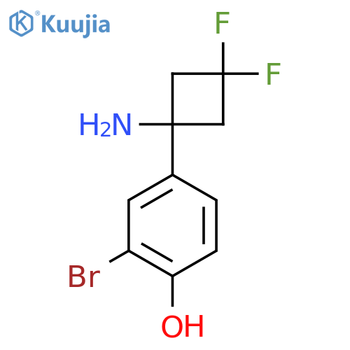 4-(1-amino-3,3-difluorocyclobutyl)-2-bromophenol structure