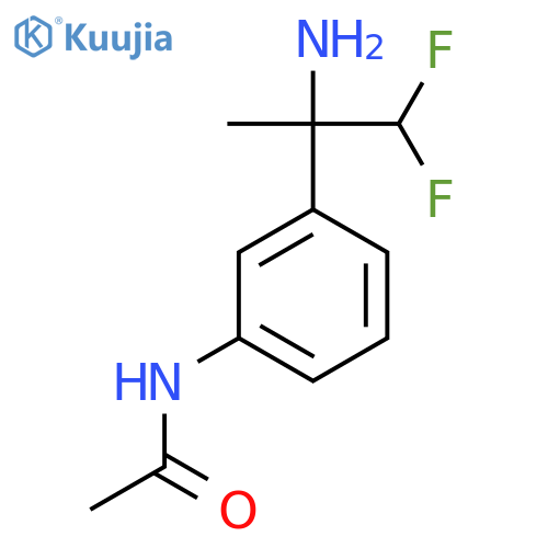N-3-(2-amino-1,1-difluoropropan-2-yl)phenylacetamide structure