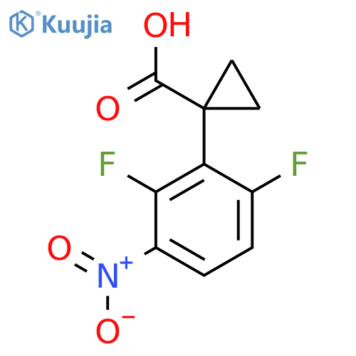 1-(2,6-difluoro-3-nitrophenyl)cyclopropane-1-carboxylic acid structure