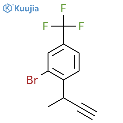 2-bromo-1-(but-3-yn-2-yl)-4-(trifluoromethyl)benzene structure