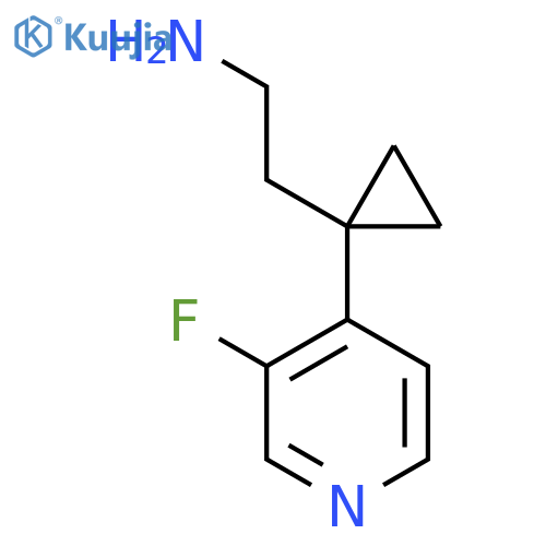 2-1-(3-fluoropyridin-4-yl)cyclopropylethan-1-amine structure