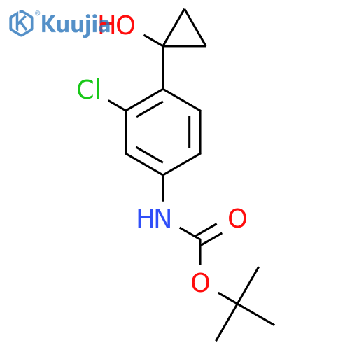 tert-butyl N-3-chloro-4-(1-hydroxycyclopropyl)phenylcarbamate structure