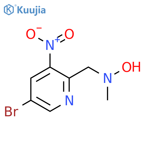N-(5-bromo-3-nitropyridin-2-yl)methyl-N-methylhydroxylamine structure