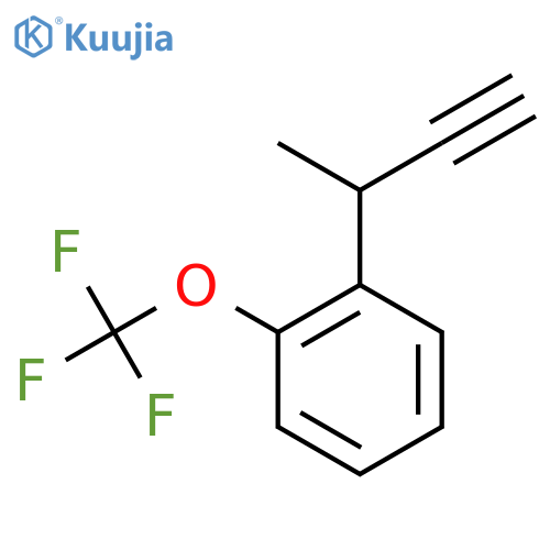 1-(but-3-yn-2-yl)-2-(trifluoromethoxy)benzene structure