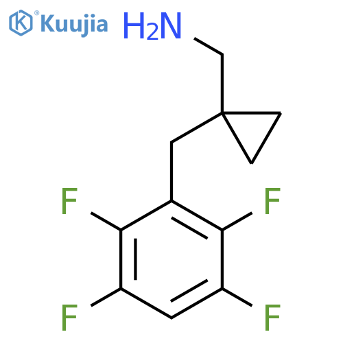 {1-(2,3,5,6-tetrafluorophenyl)methylcyclopropyl}methanamine structure