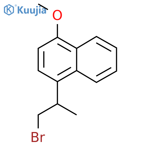 1-(1-Bromopropan-2-yl)-4-methoxynaphthalene structure