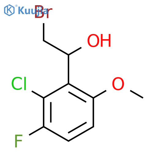 2-bromo-1-(2-chloro-3-fluoro-6-methoxyphenyl)ethan-1-ol structure