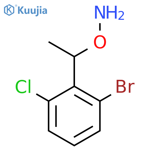 O-1-(2-bromo-6-chlorophenyl)ethylhydroxylamine structure