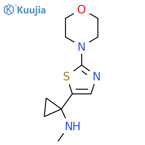 N-methyl-1-2-(morpholin-4-yl)-1,3-thiazol-5-ylcyclopropan-1-amine structure