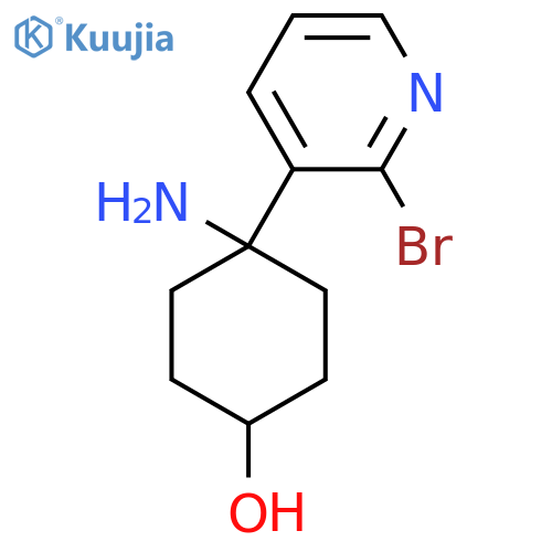 4-Amino-4-(2-bromopyridin-3-yl)cyclohexan-1-ol structure