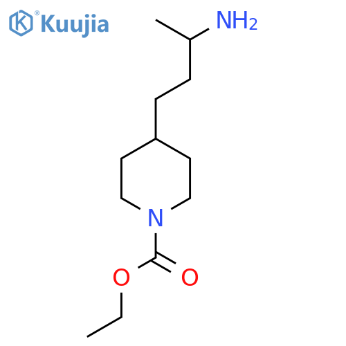 ethyl 4-(3-aminobutyl)piperidine-1-carboxylate structure