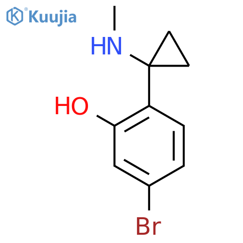 5-bromo-2-1-(methylamino)cyclopropylphenol structure