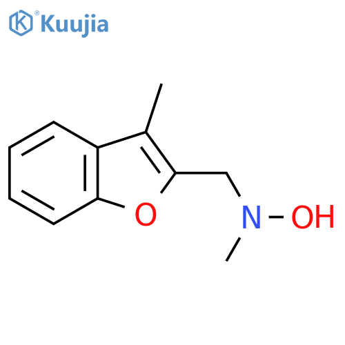 N-methyl-N-(3-methyl-1-benzofuran-2-yl)methylhydroxylamine structure