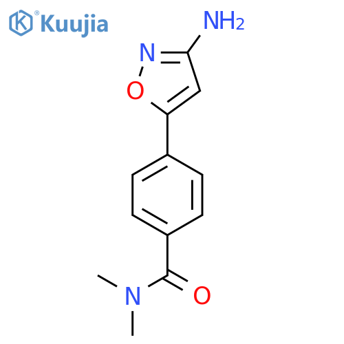 4-(3-amino-1,2-oxazol-5-yl)-N,N-dimethylbenzamide structure