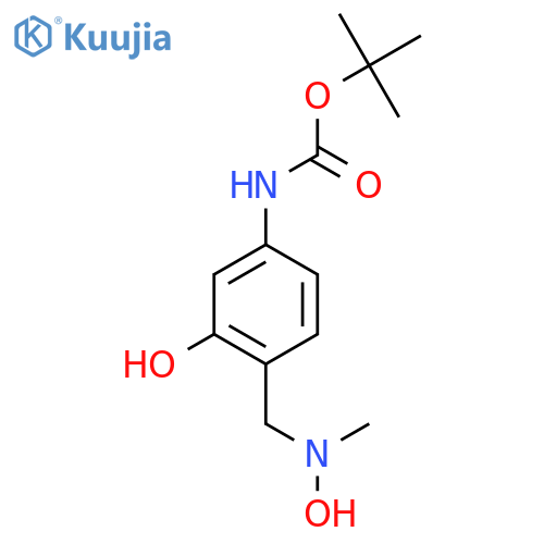 tert-butyl N-(3-hydroxy-4-{hydroxy(methyl)aminomethyl}phenyl)carbamate structure