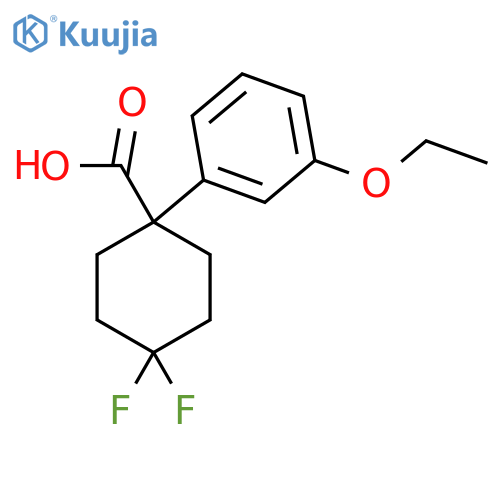 1-(3-ethoxyphenyl)-4,4-difluorocyclohexane-1-carboxylic acid structure