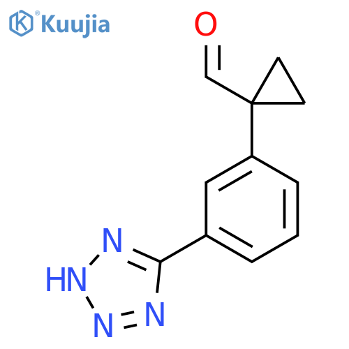 1-3-(1H-1,2,3,4-tetrazol-5-yl)phenylcyclopropane-1-carbaldehyde structure