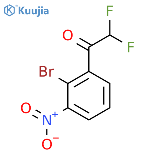 1-(2-bromo-3-nitrophenyl)-2,2-difluoroethan-1-one structure