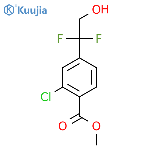 methyl 2-chloro-4-(1,1-difluoro-2-hydroxyethyl)benzoate structure