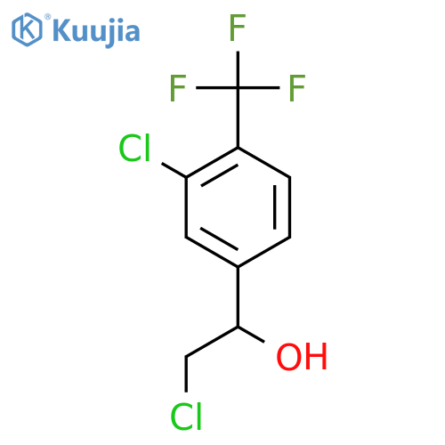 2-chloro-1-3-chloro-4-(trifluoromethyl)phenylethan-1-ol structure